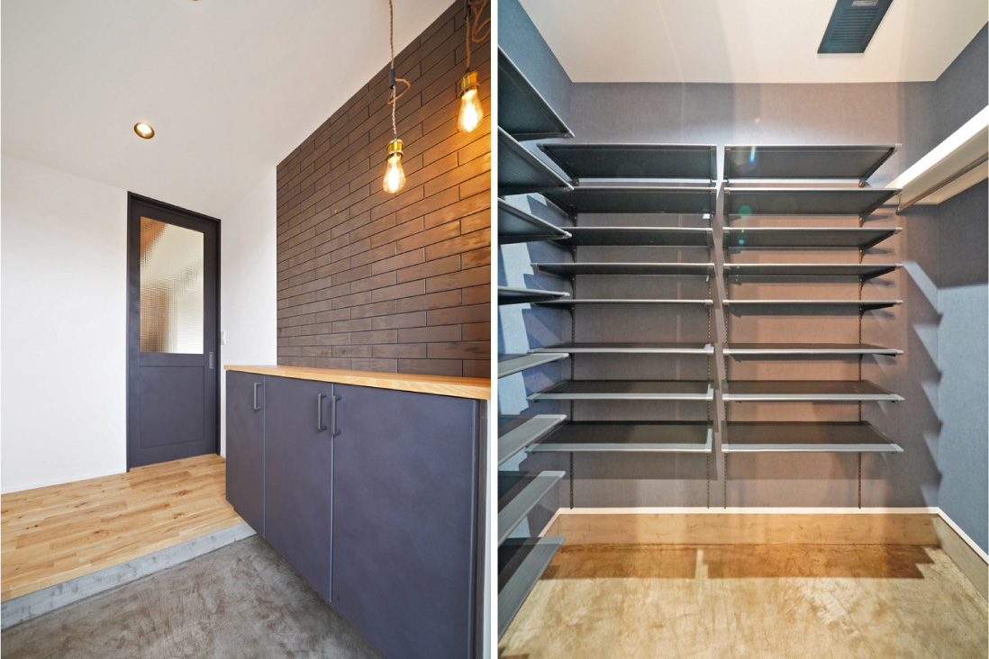 調和のとれたキッチンとデザイン和室、縦長の間取りはライフスタイルに合った無駄のない配置で快適空間に。