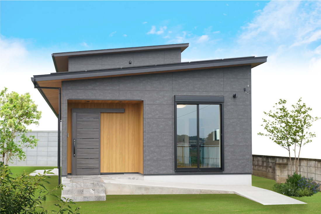 ナチュラルな木目とインダストリアルなブラックアクセントの対比がかっこいいスタイリッシュな住まい