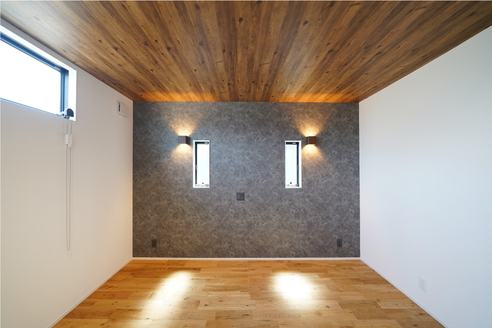 シンプルで美しい片流れ屋根のVintage Modern Styleの平屋